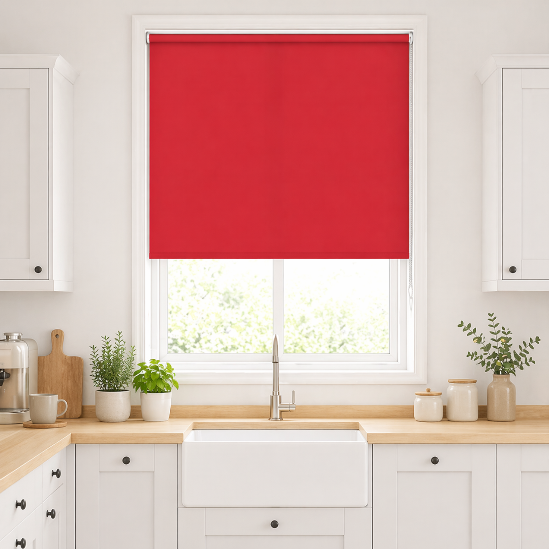 Текстили за роло щори в червен цвят
